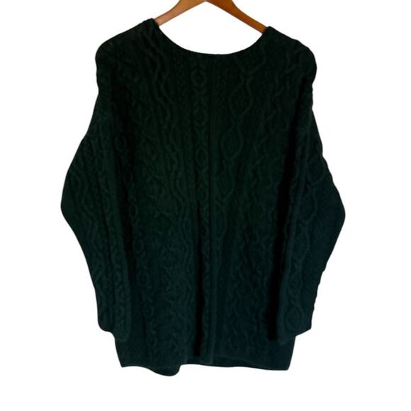 Abercrombie & Fitch Sweater Women Medium Hunter‎ Green Fisherman School Academia - Picture 1 of 5